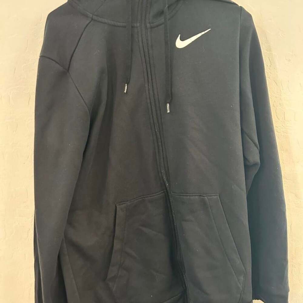 Nike Dri-Fit Zip Up Hoodie Size S Black Athletic Sweatshirt